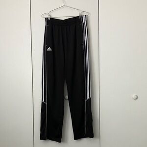 adidas Black Track Pants with White Triple Stripes
